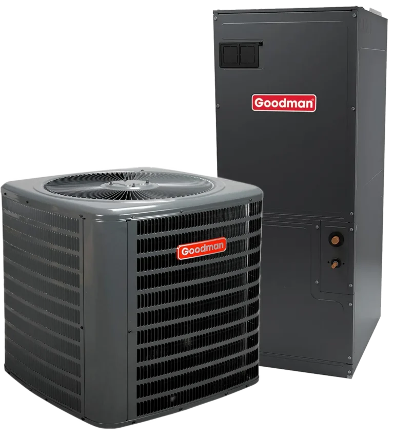 Goodman brand HVAC outdoor unit and air handler system
